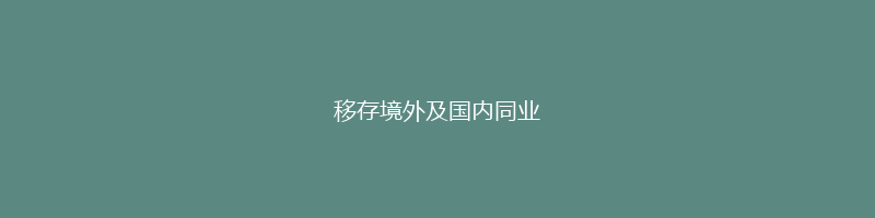 移存境外及国内同业