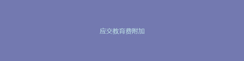 应交教育费附加